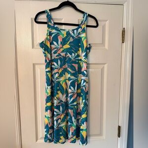 Columbia Teal Floral Maxi Dress